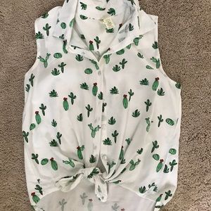 Cactus button down blouse